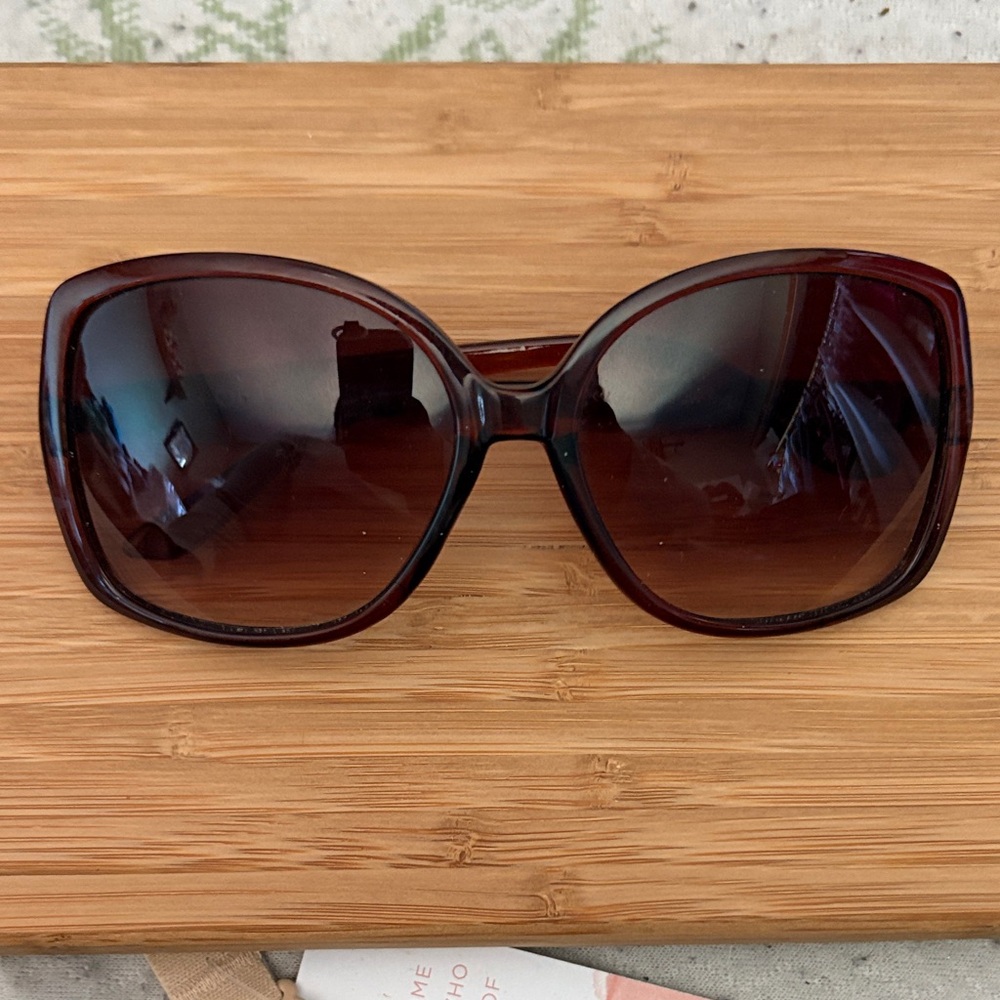 LOFT Dark Brown Oversized Sunglasses